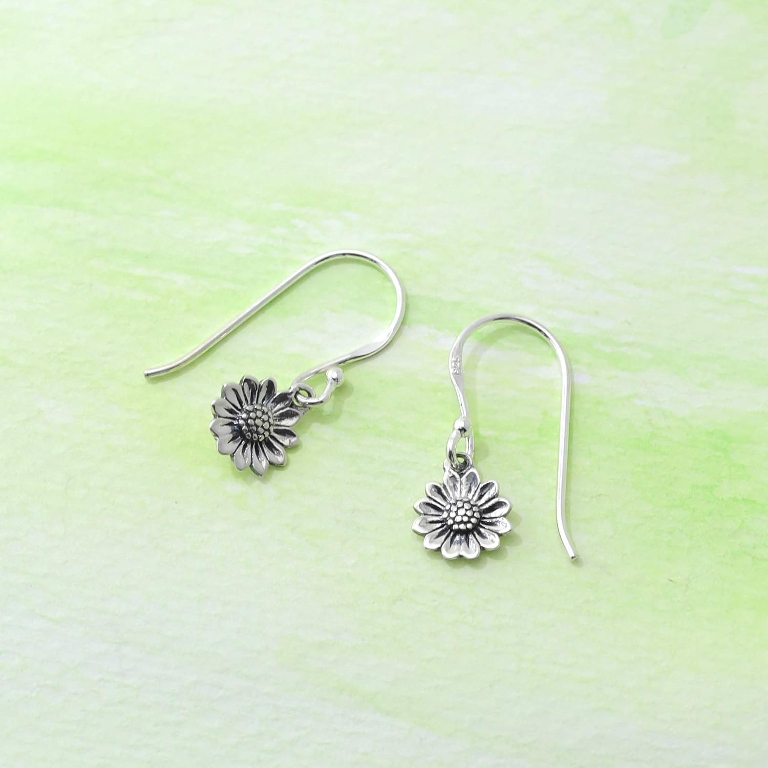 Boma Jewelry Sterling Silver Sunflower Dangle Earrings - Image 5