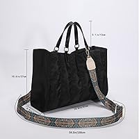 Vista 2 de GLOD JORLEE Bolsas acolchadas grandes para mujer, bolsas acolchadas de algodón de lujo para mujer, bolsa acolchada de invierno suave