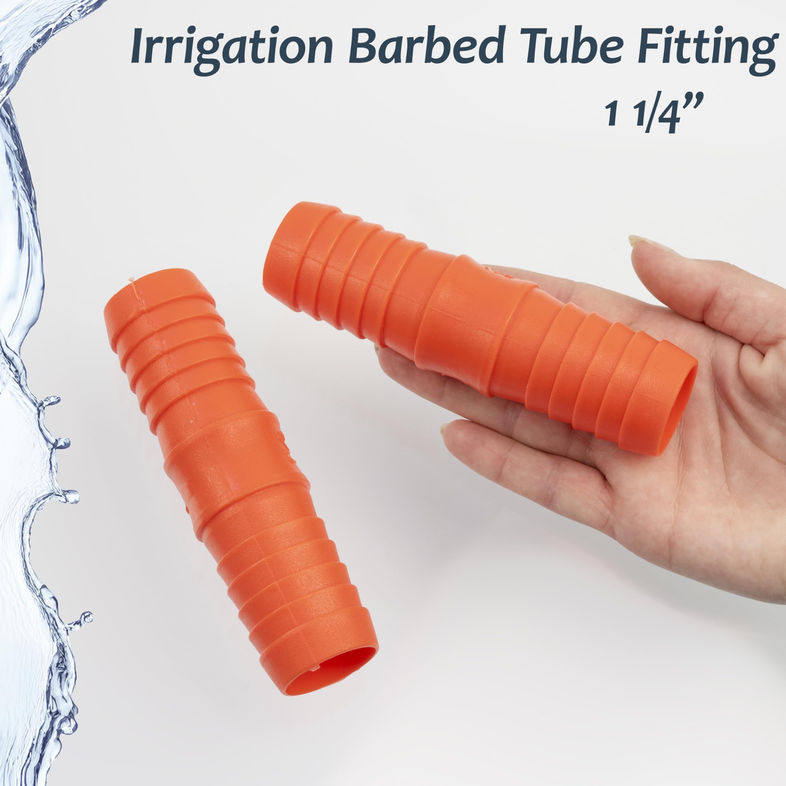 Flintronic Doppio Maschio Connettore Tubo, 6 Pezzi Giunto per Tubo da Giardino, 1/2 Zoll Plastica Connettore, per Autolavaggio, l'irrigazione- Giallo