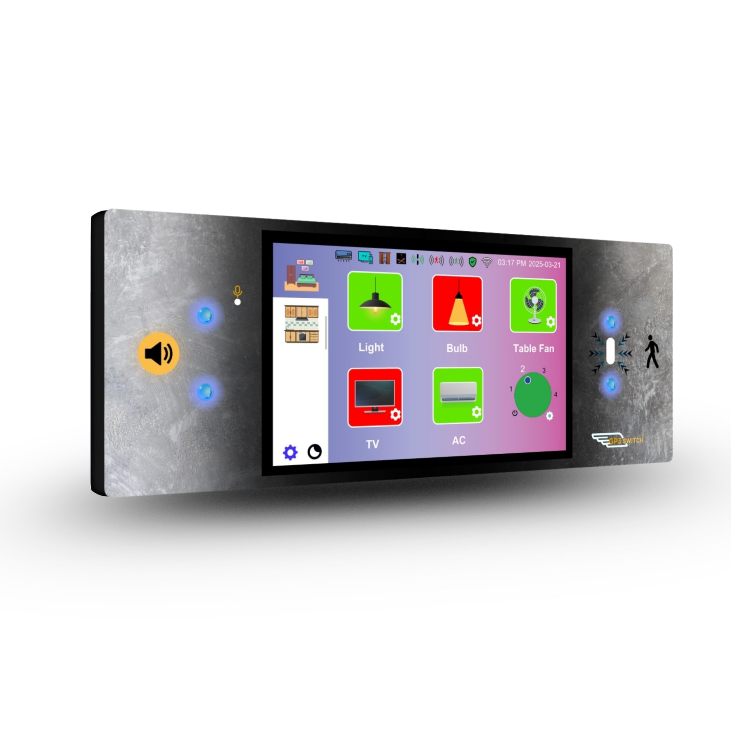 Smart Wifi Switch Board: 5 x Switch & 1 Fan. Touch Control, Remote, App Control. Voice Offline Control with Alexa & Assistant Smart Touch Switch Board For Home Automation (Marble Stone)-image-20