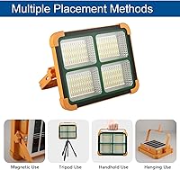 Vista 7 de Solar Portable Rechargeable Work Light,16500mAh 120W Magnetic Flood Battery Work Light 10000LM Outedoor LED Camping Lights IP66 Waterproof for Job