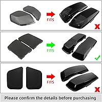 Vista 2 de XMT-MOTO Juego de parrillas con tapa para alforja para Harley Davidson Touring 1993-2013, color negro