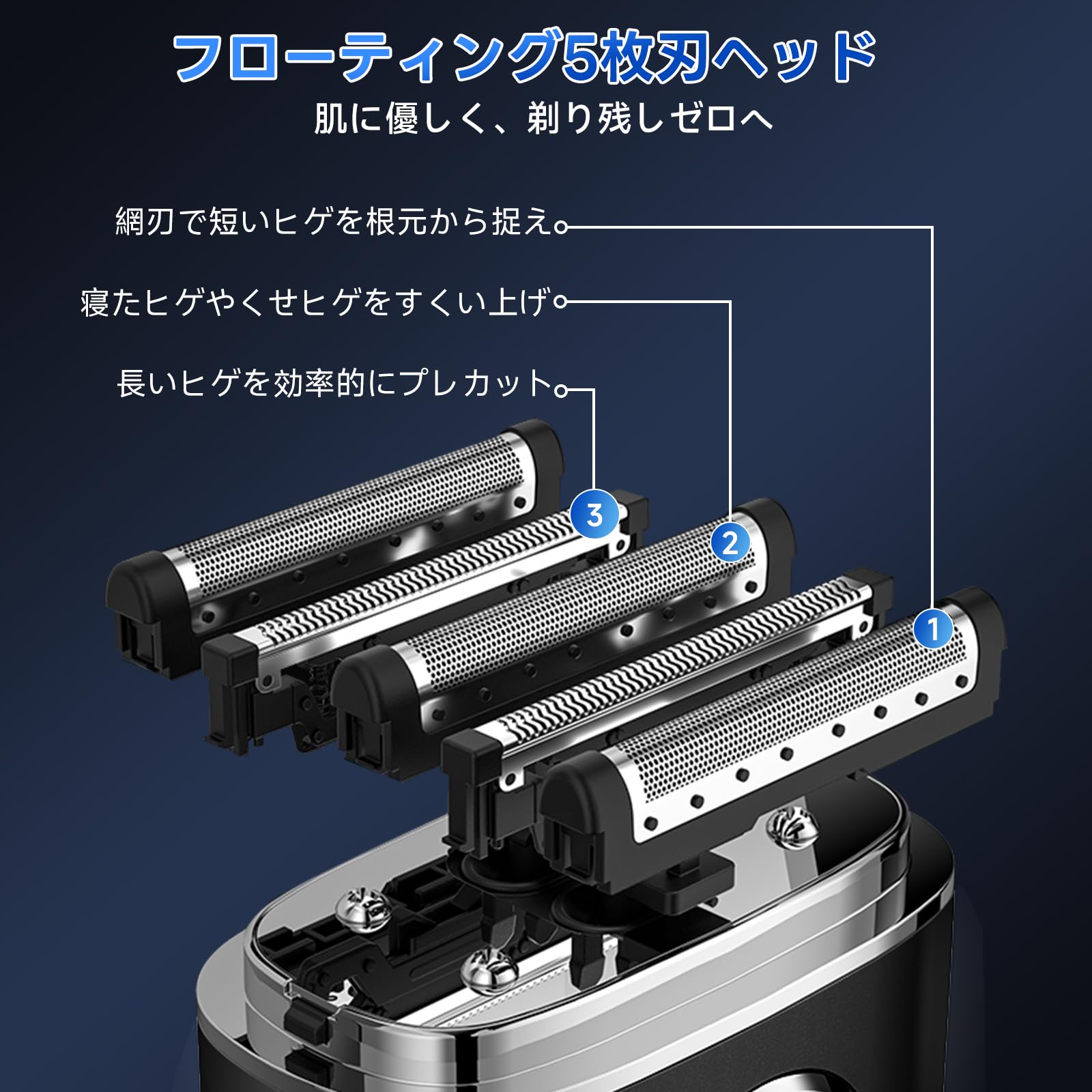 Amazon | 【Amazon.co.jp限定】シェーバー ひげそり 電動シェーバー 5
