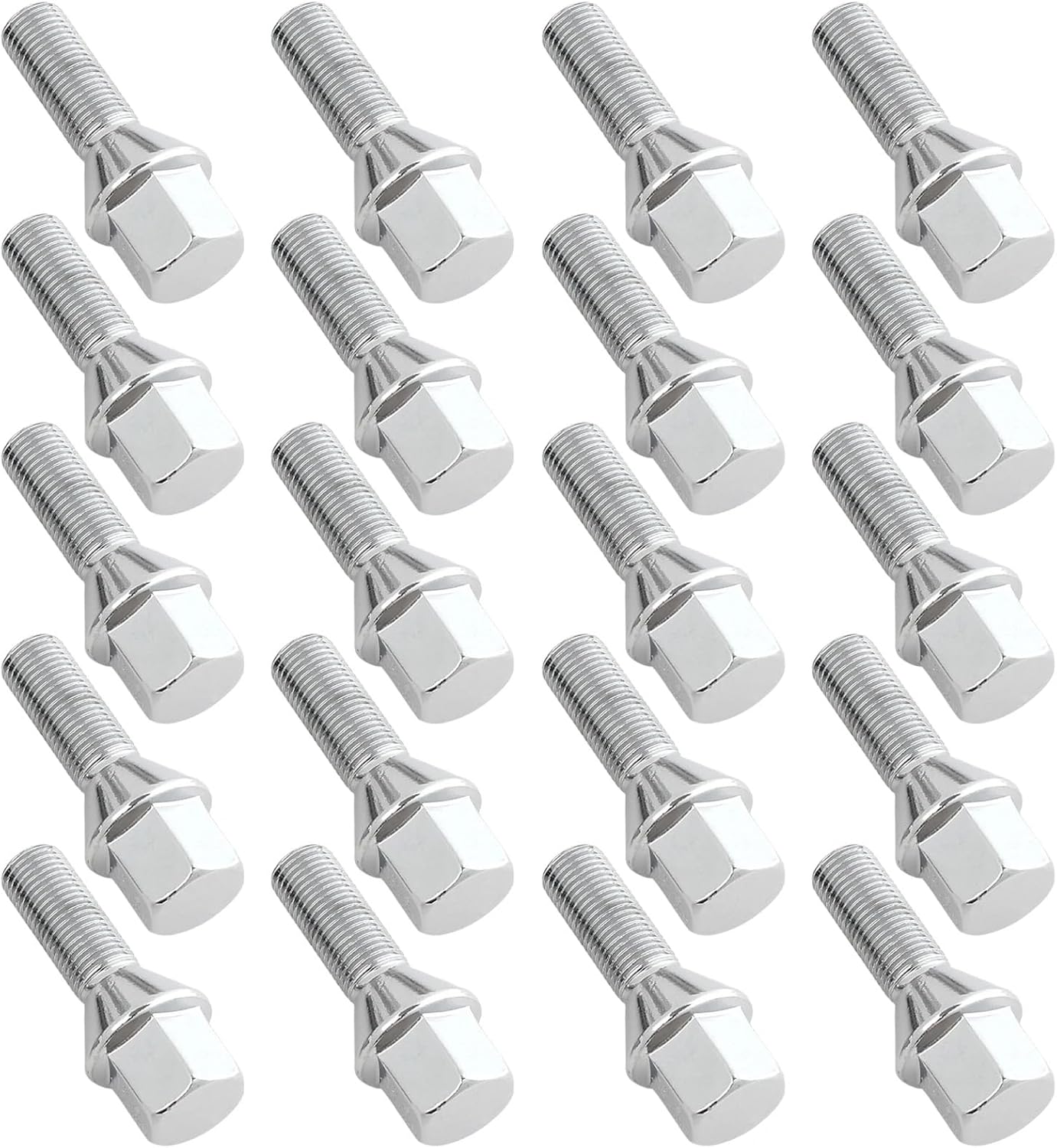 Car Wheel Studs Compatible with Jeep for Cherokee 2014-2022 for Dodge for Dart 2012 2013 2014 2015 2016 20 PCS Car Tyre Wheel Lug Bolts Nuts Studs