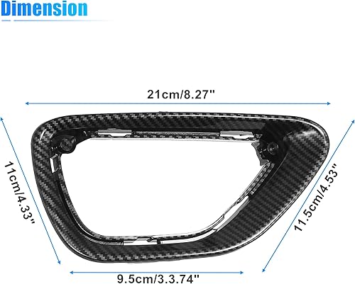 Miniatura 7 de X AUTOHAUX 1 par de luces antiniebla delanteras para Jeep Grand Cherokee 2014-2017 antiniebla marco reemplazo de la lámpara, fibra de carbono