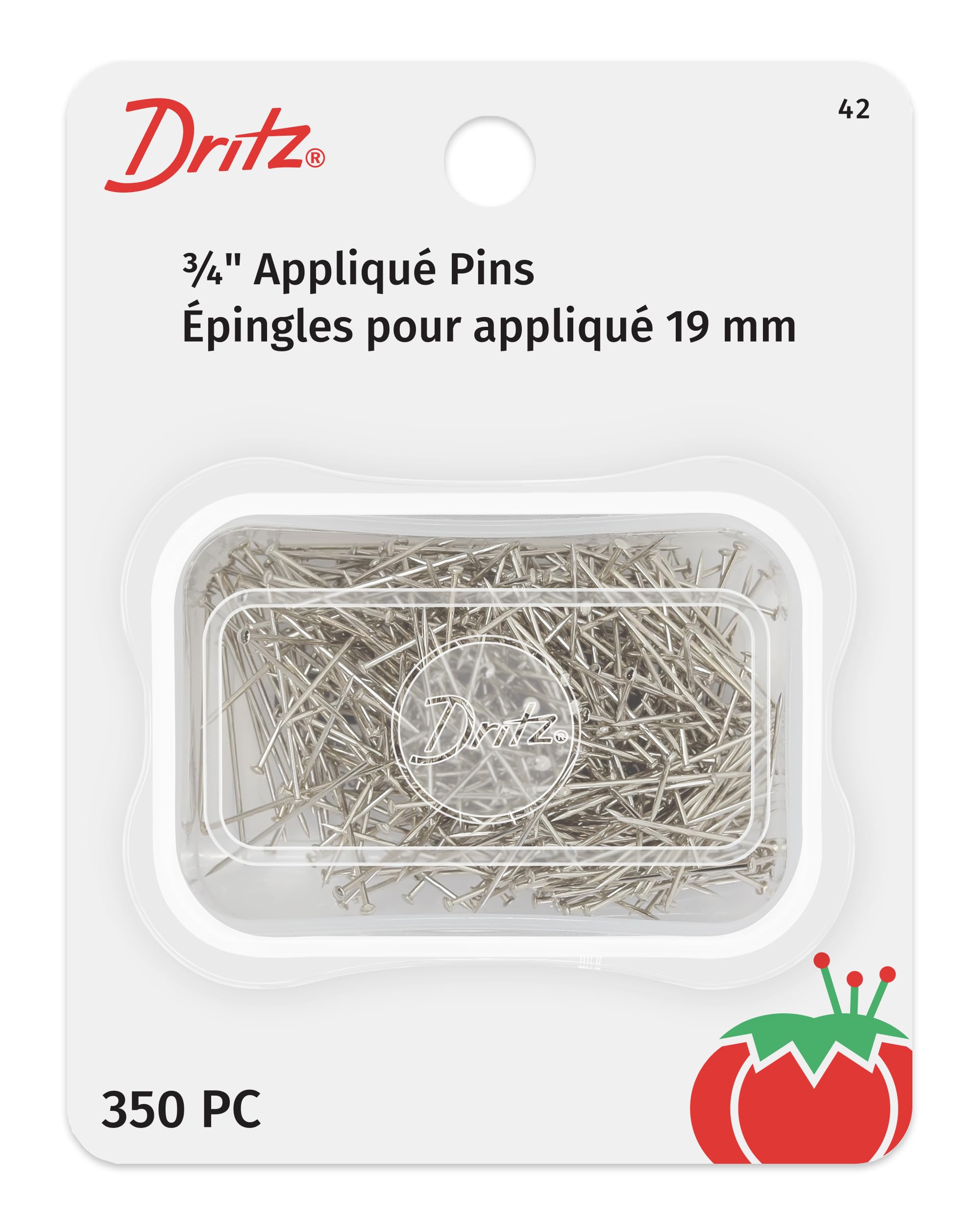 Dritz 42 Appliqué Pins, 3/4-Inch (350-Count)