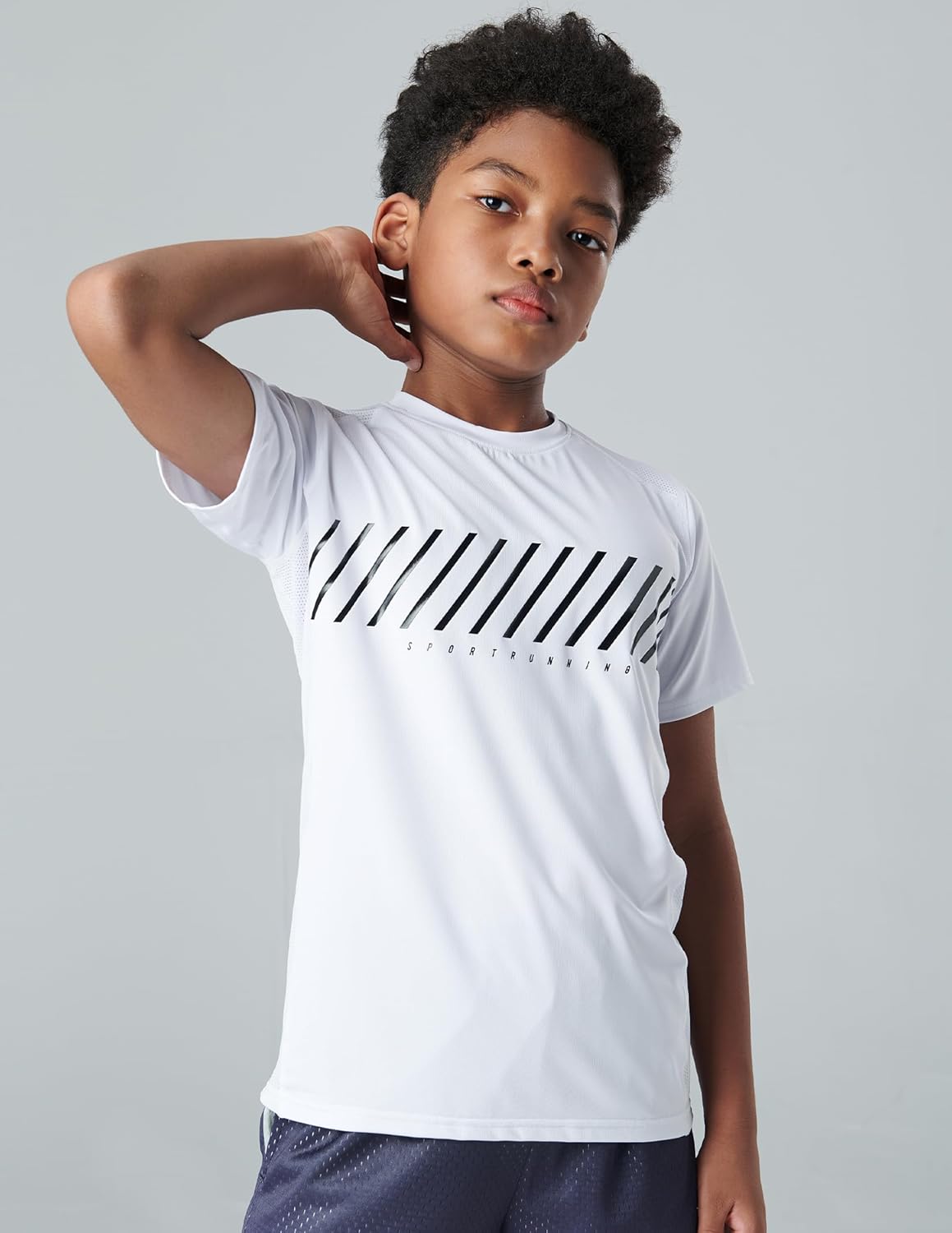 5 Pack Boys Athletic T Shirts, Youth Kids Dry Fit Short Sleeve Tees Performance Tops Activewear Clothing Bulk