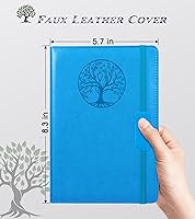 Vista 2 de Lined Journal Notebook for Women Men,256 Pages A5 Hardcover Leather Journals for Writing,Travel,Business,Work & School,College Ruled Notebooks for