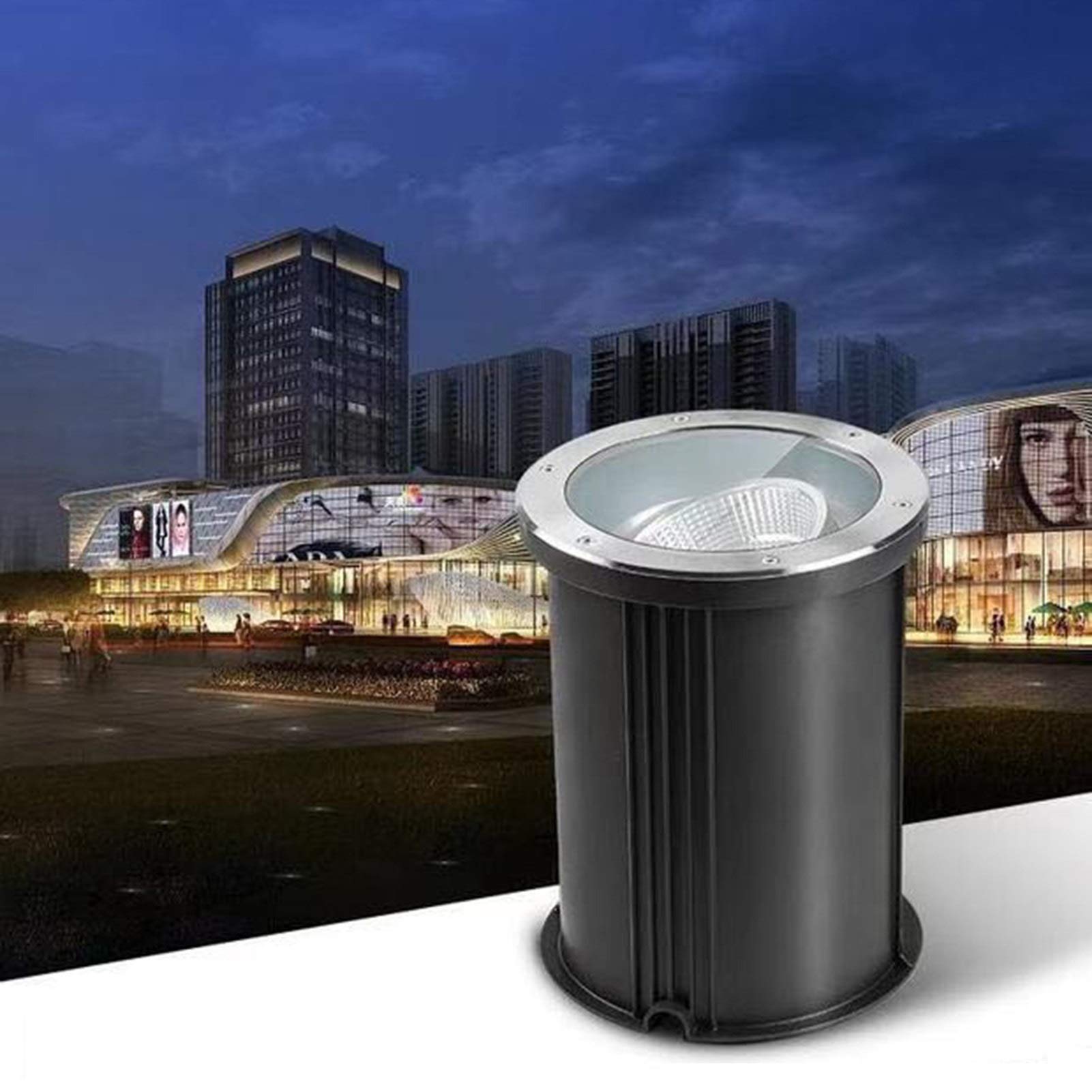 Faretti da Incasso for Esterni Angolo Regolabile COB Faretto Illuminazione Albero IP67 Impermeabile AC85-265V Giardino, Terrazza, Muro di Pietra, Alberi (Color : Warm Light, Potenza : 30W)