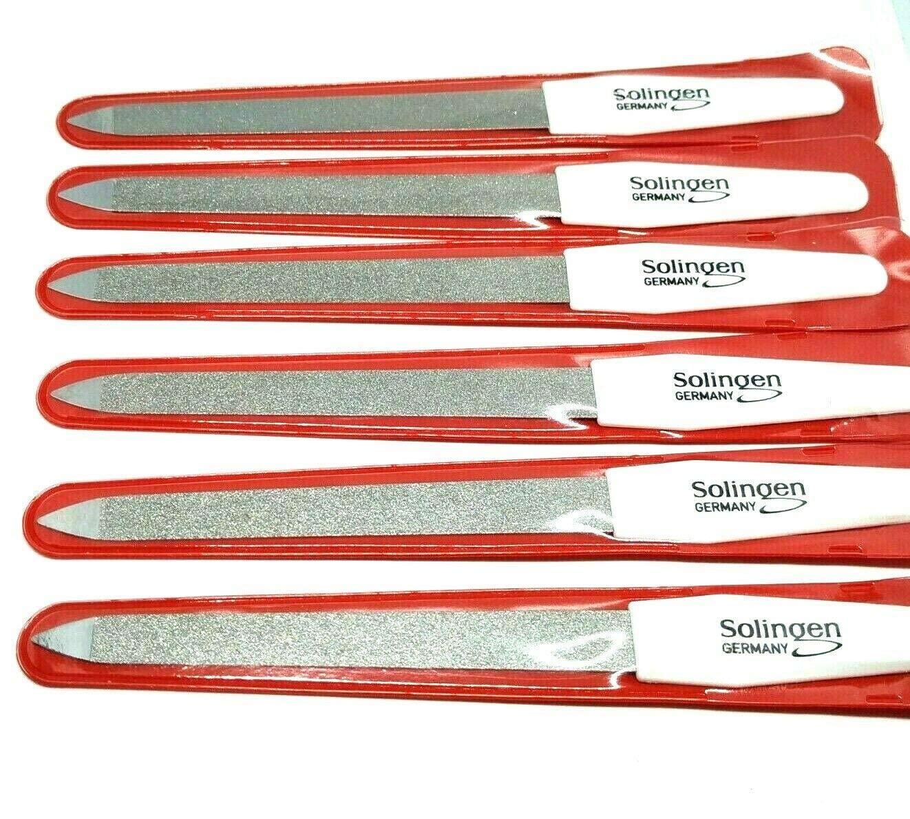 Hetzer Solingen Diamond Nail File Set, 6 pcs Stainless Steel Professional Nail File