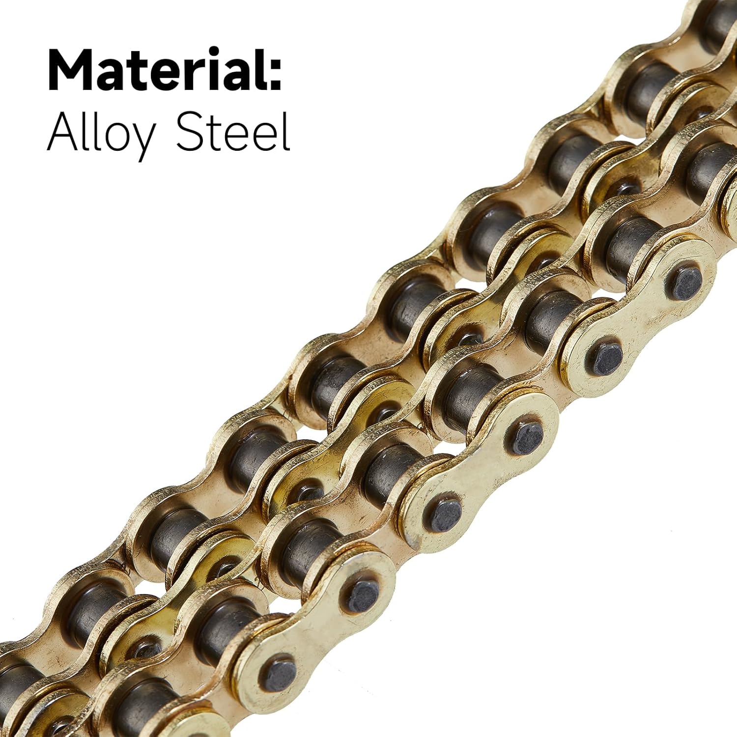 420H Motorcycle Chain 132 Links Non O-Ring with Connecting Master Link and Chain Breaker Heavy Duty Drive Chain for Motorcycle Bicycle Go Kart Mini Trail Bike