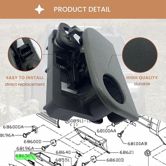 Cerradura para guantera de plástico miniatura 5
