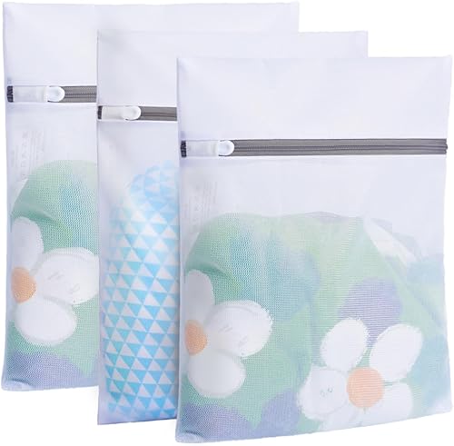Vista 10 de BAGAIL Bolsas de lavandería de malla para ropa interior y prendas delicadas, juego de 3 piezas (Miel, 1S, 1M, 1L)