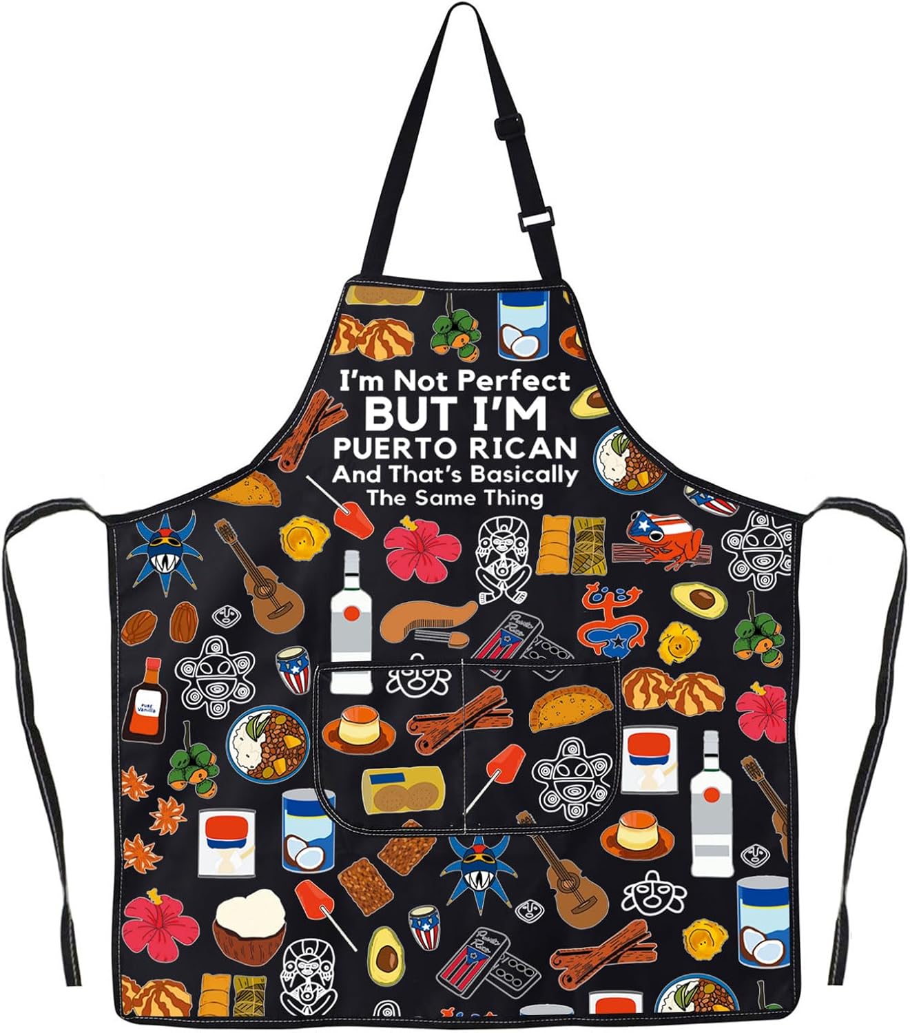G2TUP Puerto Rico Cooking Apron Puerto Rico Souvenirs Apron Puerto Rico Flag Apron Puerto Rico Coqui Gifts Latina Gifts