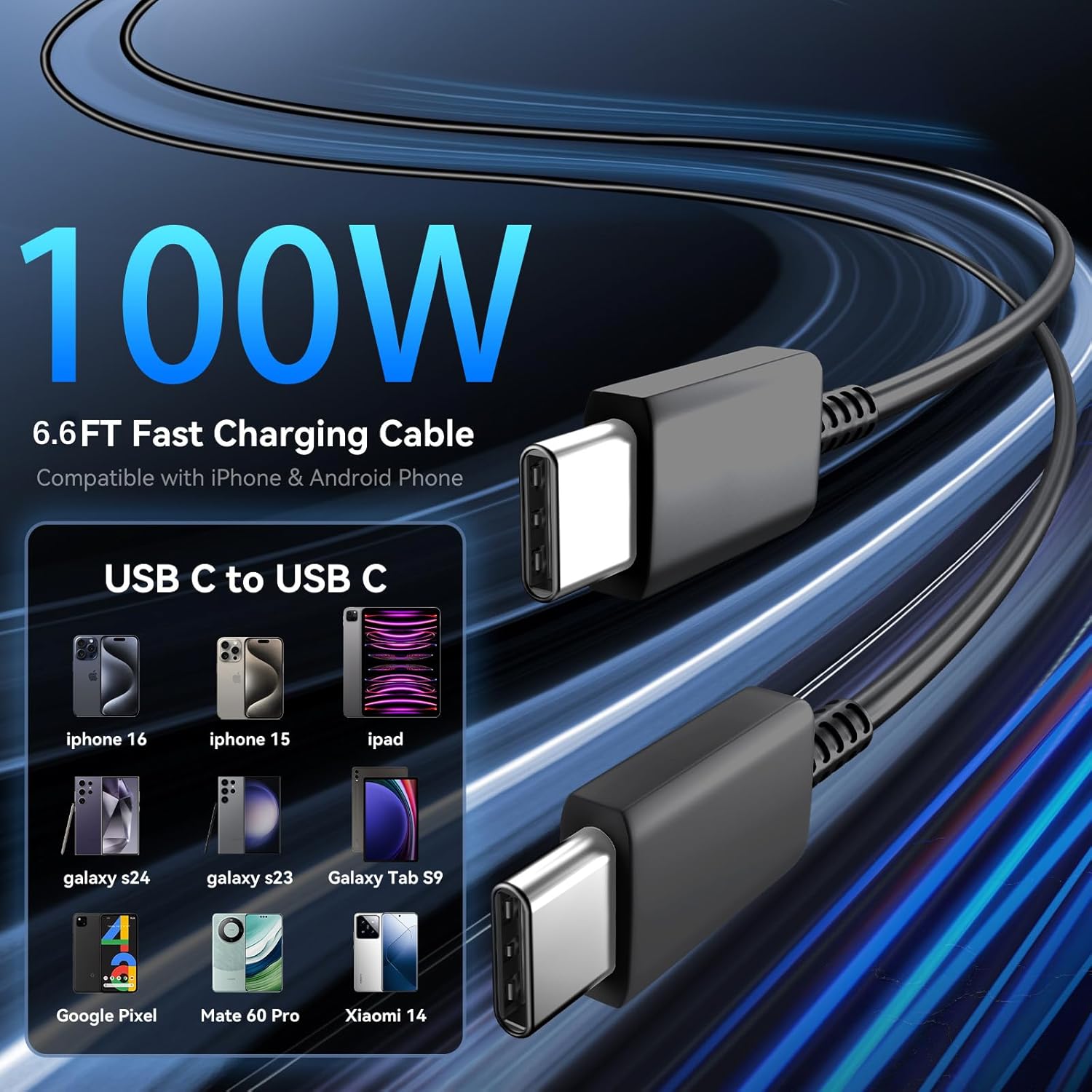 Phone 17 16 Pro Max Charger Fast Charging, 45W Super Fast USB C Charger Block with 6.6FT Charging Cable for 17 16 Pro Max/17 16 Pro/16 Plus,15 Pro Max/15 Pro/16, Android Phone