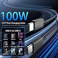 Vista 5 de Cargador para teléfono 17 16 Pro Max de carga rápida, bloque de carga USB C súper rápido de 45 W con cable de carga de 6.6 pies para 17 16 Pro