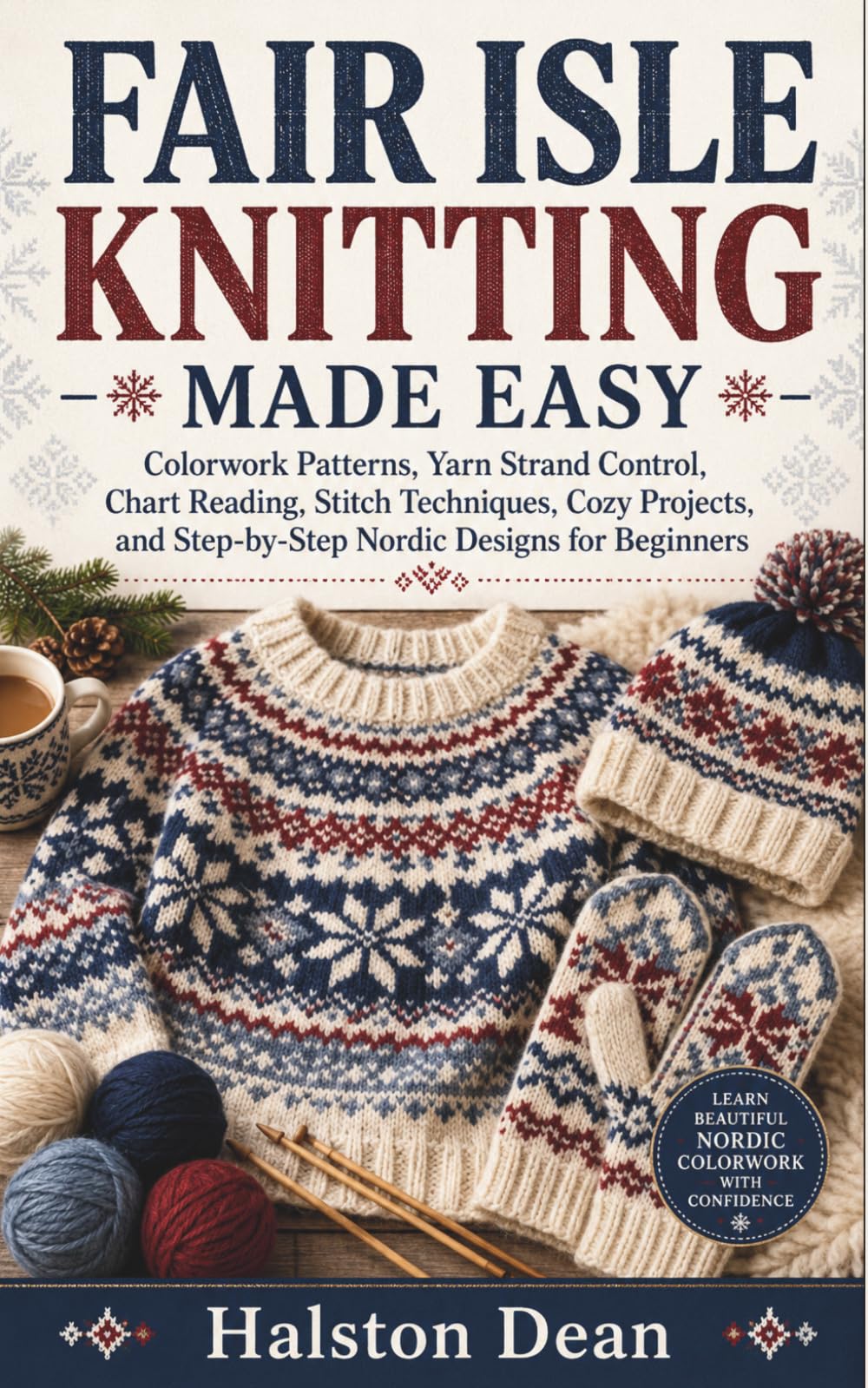 FAIR ISLE KNITTING MADE EASY: Colorwork Patterns, Yarn Strand Control, Chart Reading, Stitch Techniques, Cozy Projects, and Step-by-Step Nordic Designs for Beginners