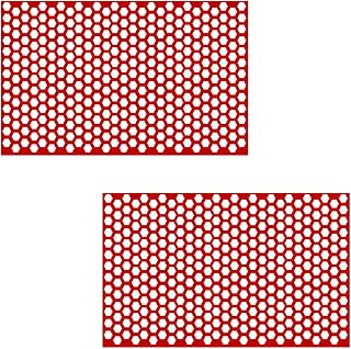 자동차 후면 후미등 램프 스티커 2개, 47.8cm x 30cm(18.8인치 x 11.8인치) 벌집 패턴 자동 헤드라이트 틴트 필름 데칼, 방수 자체 접착 후미등 장식 커버 트림 대부분의 자동차용 (레드)