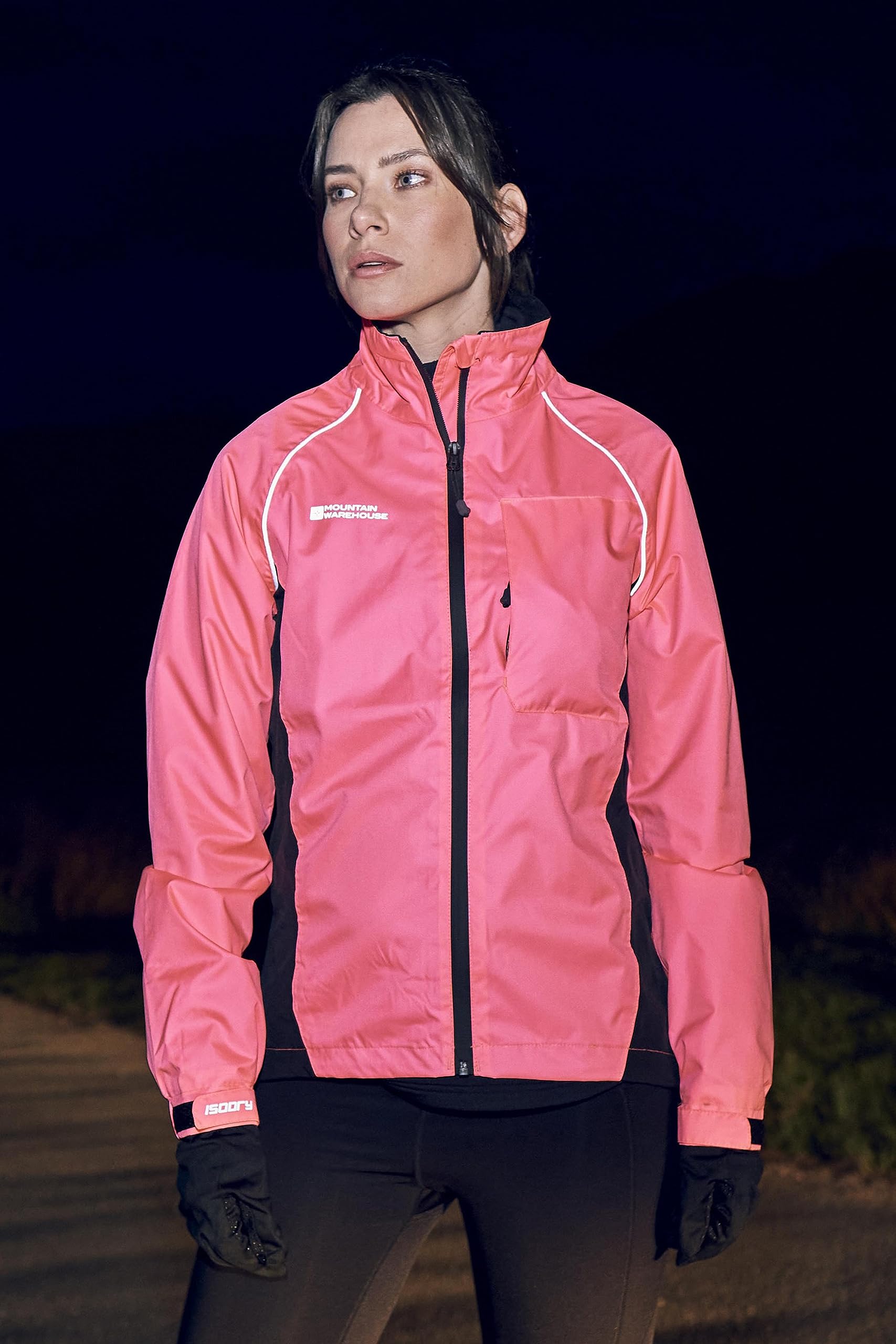 Mountain Warehouse Veste Imperméable Adrenaline Femme - Veste Respirante, Coutures Imperméables, Veste Pluie Réfléchissante - Cyclisme, Printemps été