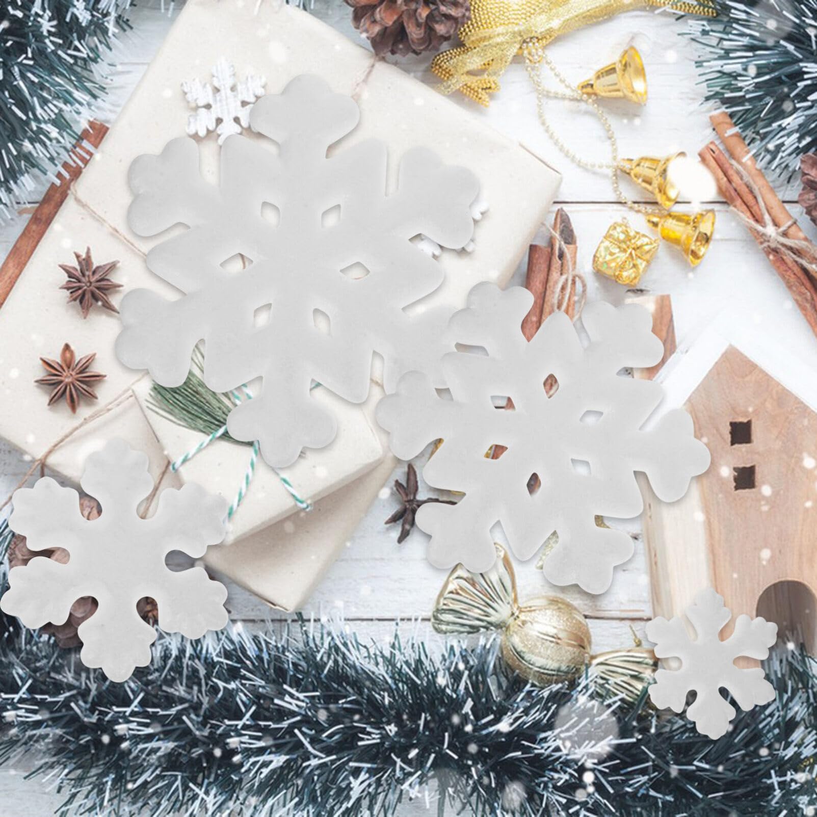 PRETYZOOM 22stücke Schaumstoff Schneeflocken zum Aufhängen Weihnachtsbaumanhänger Weihnachtsdeko mit Schneeflocken Hängende Ornamente für Weihnachtsfeier