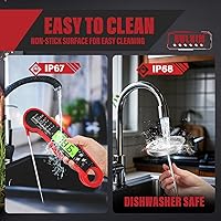 Vista 6 de AWLKIM® Paquete de 3 Termómetros de Carne para Cocinar - 1 Paquete Termómetro Digital de Lectura Instantánea para Alimentos y 2 Paquetes