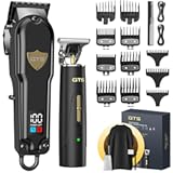 GTSPro Hair Clippers for Men, Clippers and Trimmers Set, Barber Clippers, Electric Hair Trimmer with Box, Gifts for Men Black