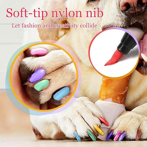 Miniatura 7 de Juego de esmaltes de uñas de 12 colores para perros, secado rápido, juego de esmaltes de uñas para perros y cachorros, esmalte de uñas seguro para