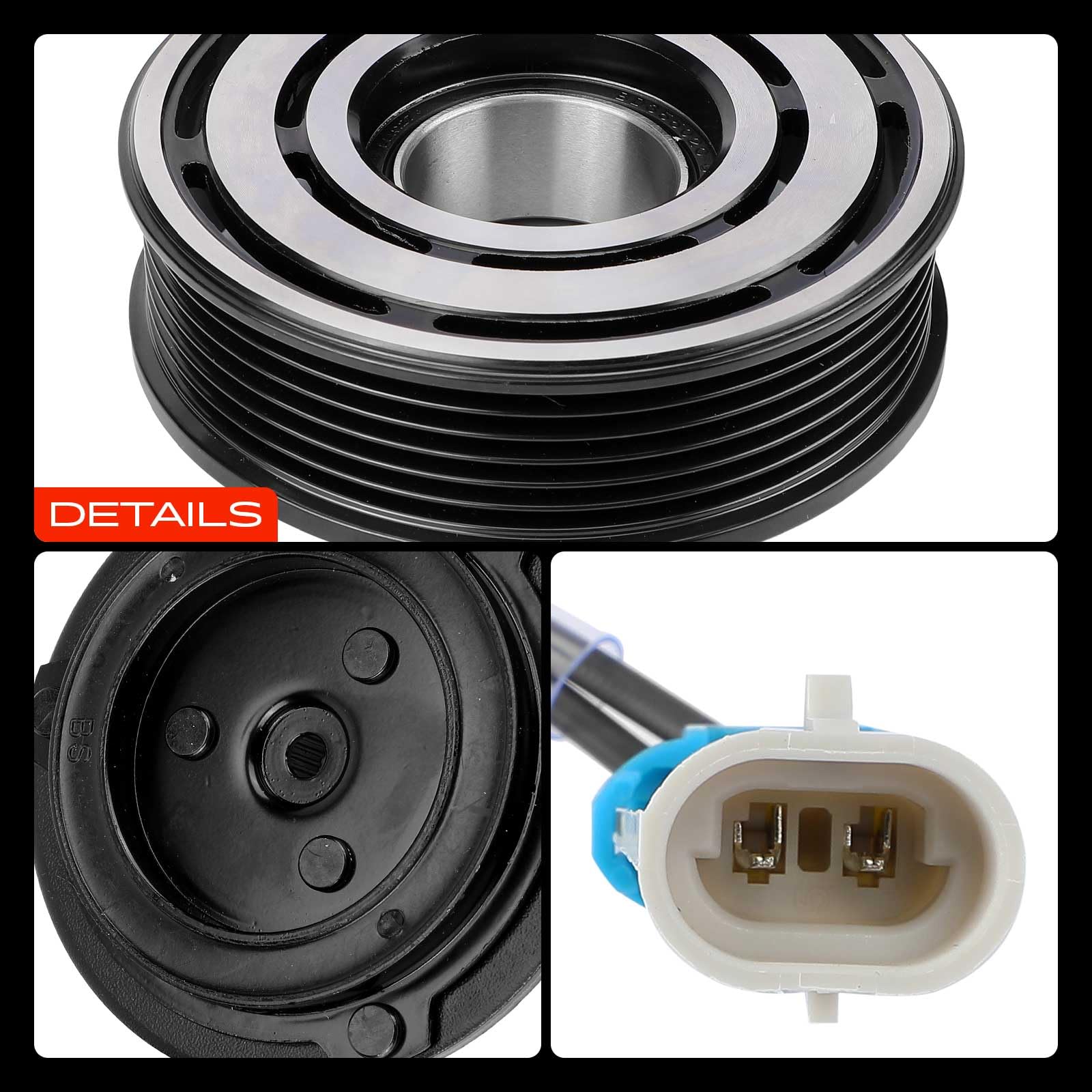 Frankberg 1x Klimakupplung Kompatibel mit Astra G Cabriolet T98 Astra G Kasten/Kombi F70 Astra H A04 Combo Tour Corsa C X01 Meriva X03 Zafira A MPV T98 Replace# 13297439
