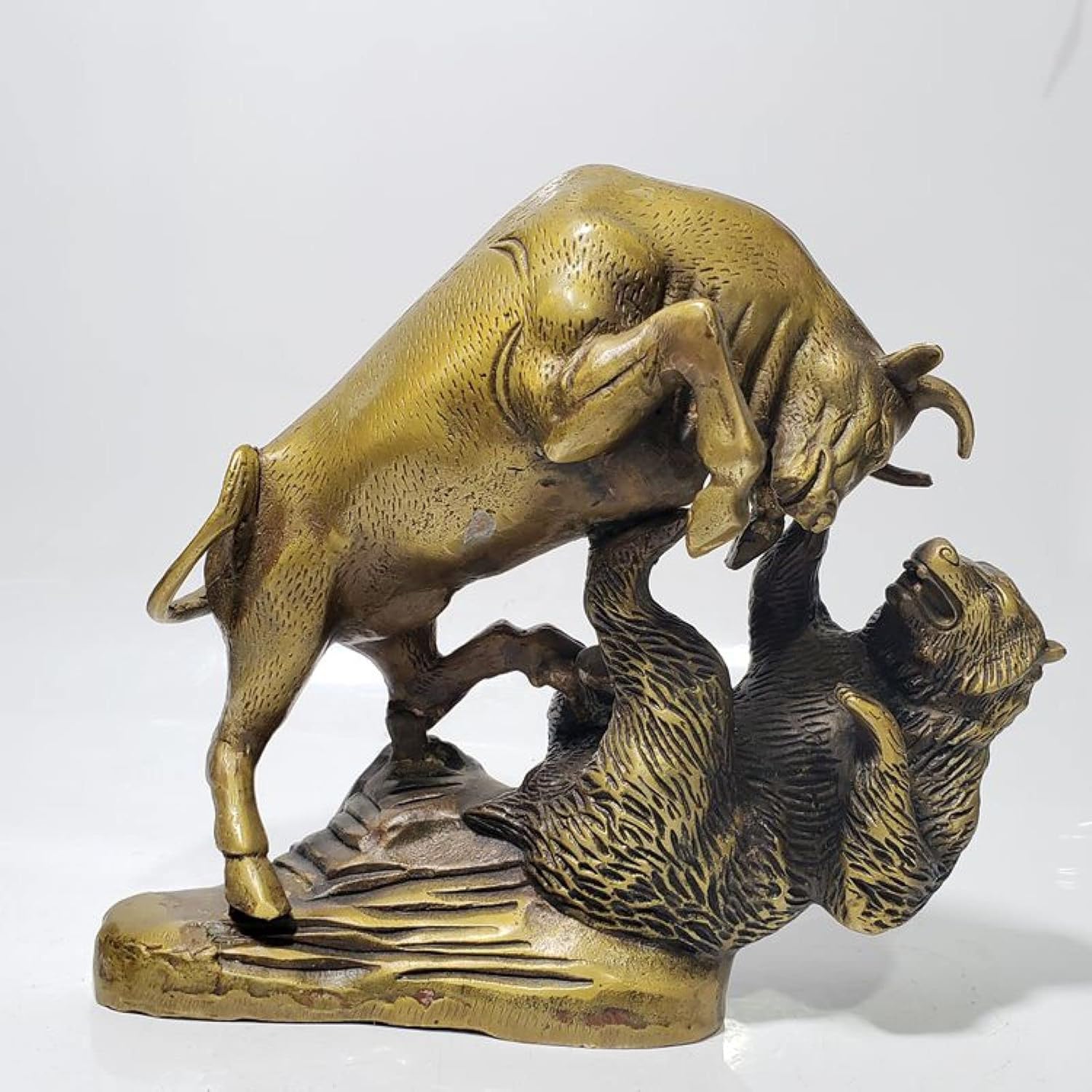 Sculptures Figurines Statues Ornament Brass Bull and Bear