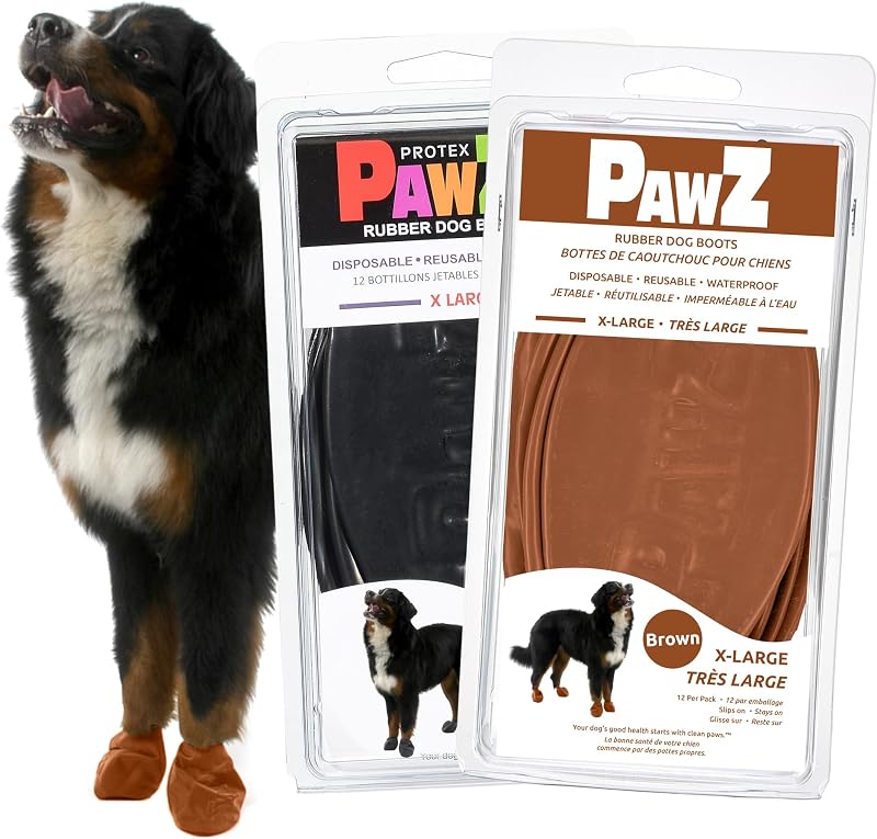 Protetores de Patas para Cães em Borracha Natural, Impermeáveis e Antiderrapantes PAWZ, 24 unidades