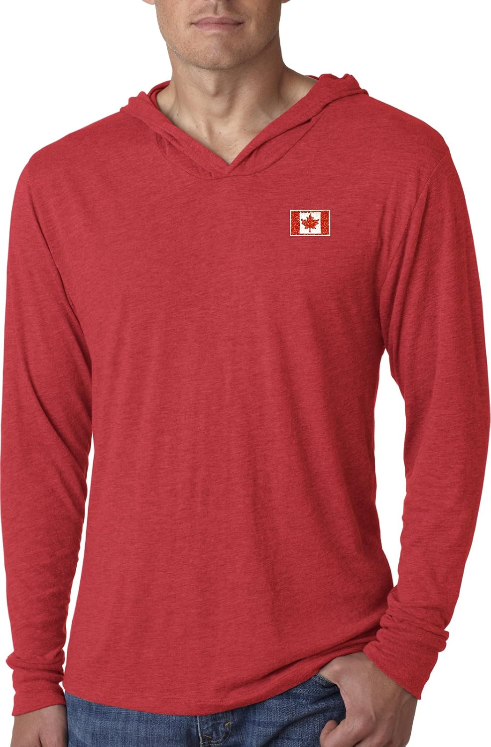 Buy Cool Shirts Canada Flag Patch Pocket Print Lightweight Hoodie
