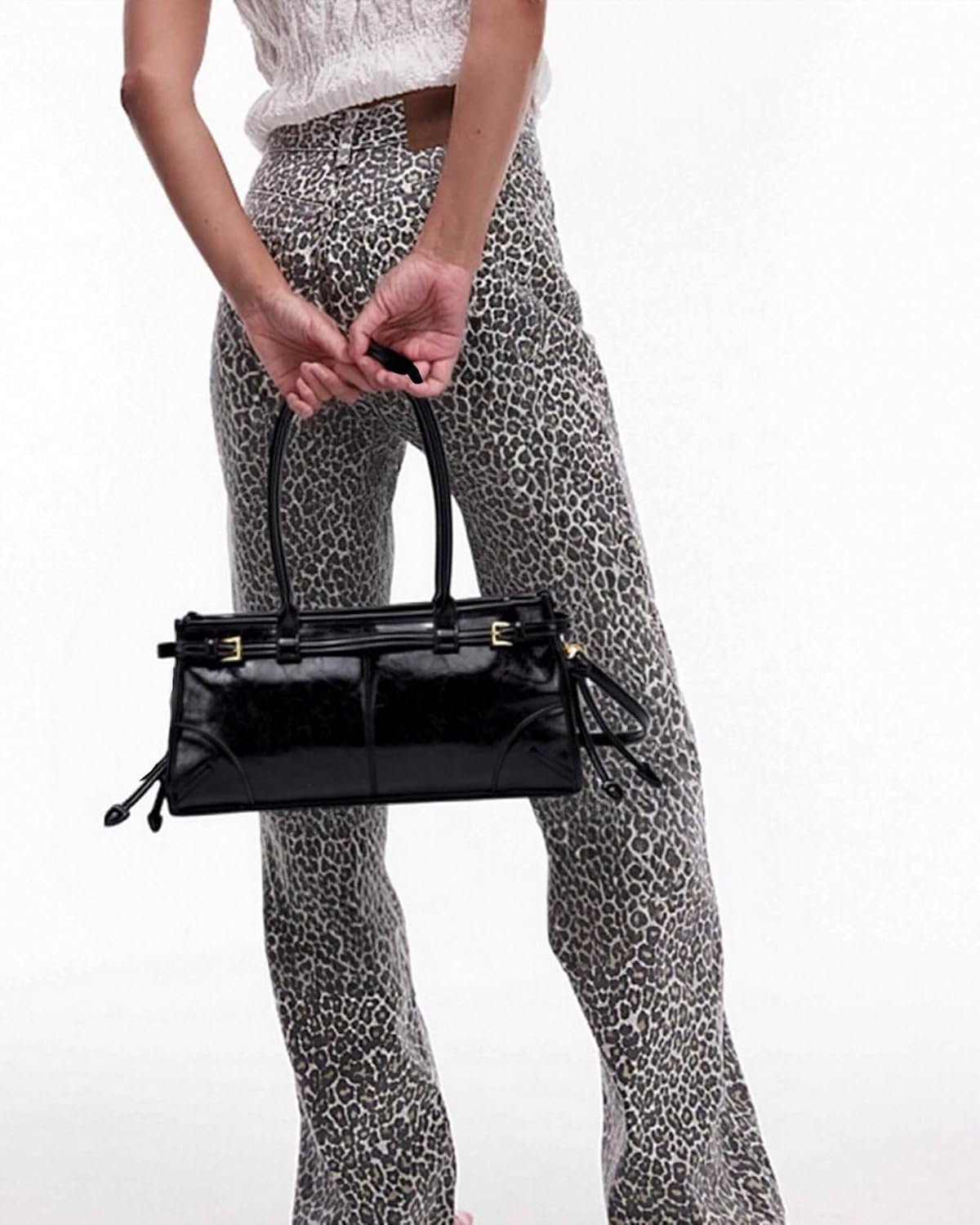 NEWBELLA Women's PU Leather Clutch Purse - Convertible Top Handle Shoulder Bag for Work Evening - Image 8