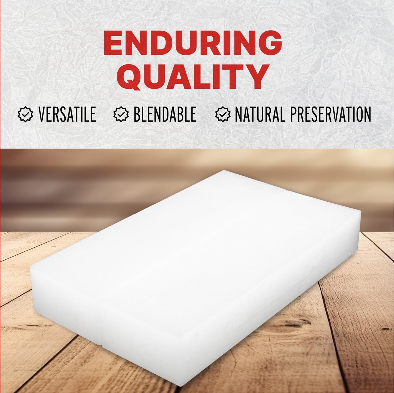 Blended Waxes, Inc. Paraffin Wax Blocks - Household Paraffin Wax for Candle Making, Canning, Waterproofing, Metal Preservation, and a Variety of Other Applications (1lb. Blocks - 2 Blocks)