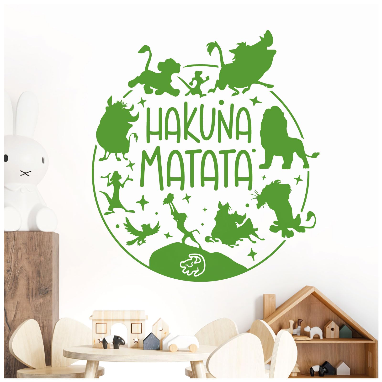 Hakuna Matata - Lion King Inspired Children's Vinyl Wall Decal Sticker [XLarge] [Grass]