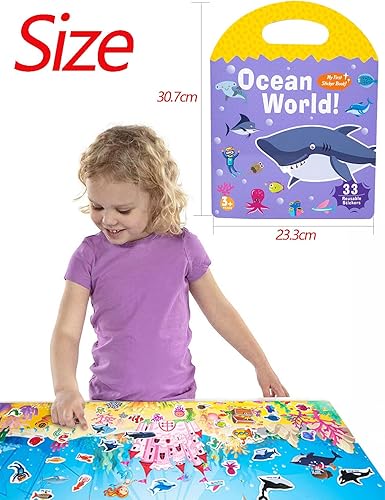 Miniatura 6 de Libro portátil silencioso de gelatina, libro de calcomanías reutilizable para niños, actividades de aprendizaje preescolar para niños pequeños,