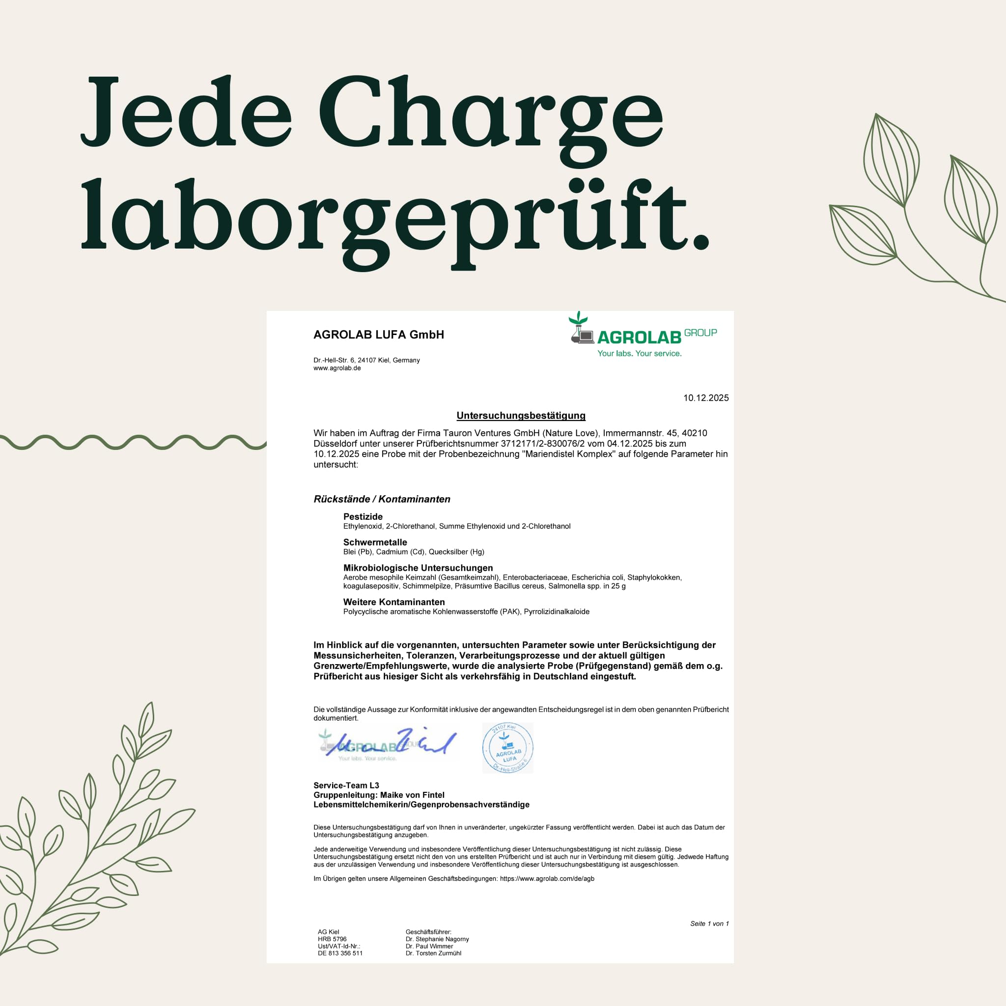 NATURE LOVE® Mariendistel, Artischockenextrakt, Löwenzahn & Desmodium 4-fach Komplex - 120 vegane Kapseln - Hochdosiert mit 80% Silymarin - Laborgerprüft, hochdosiert, in Deutschland produziert