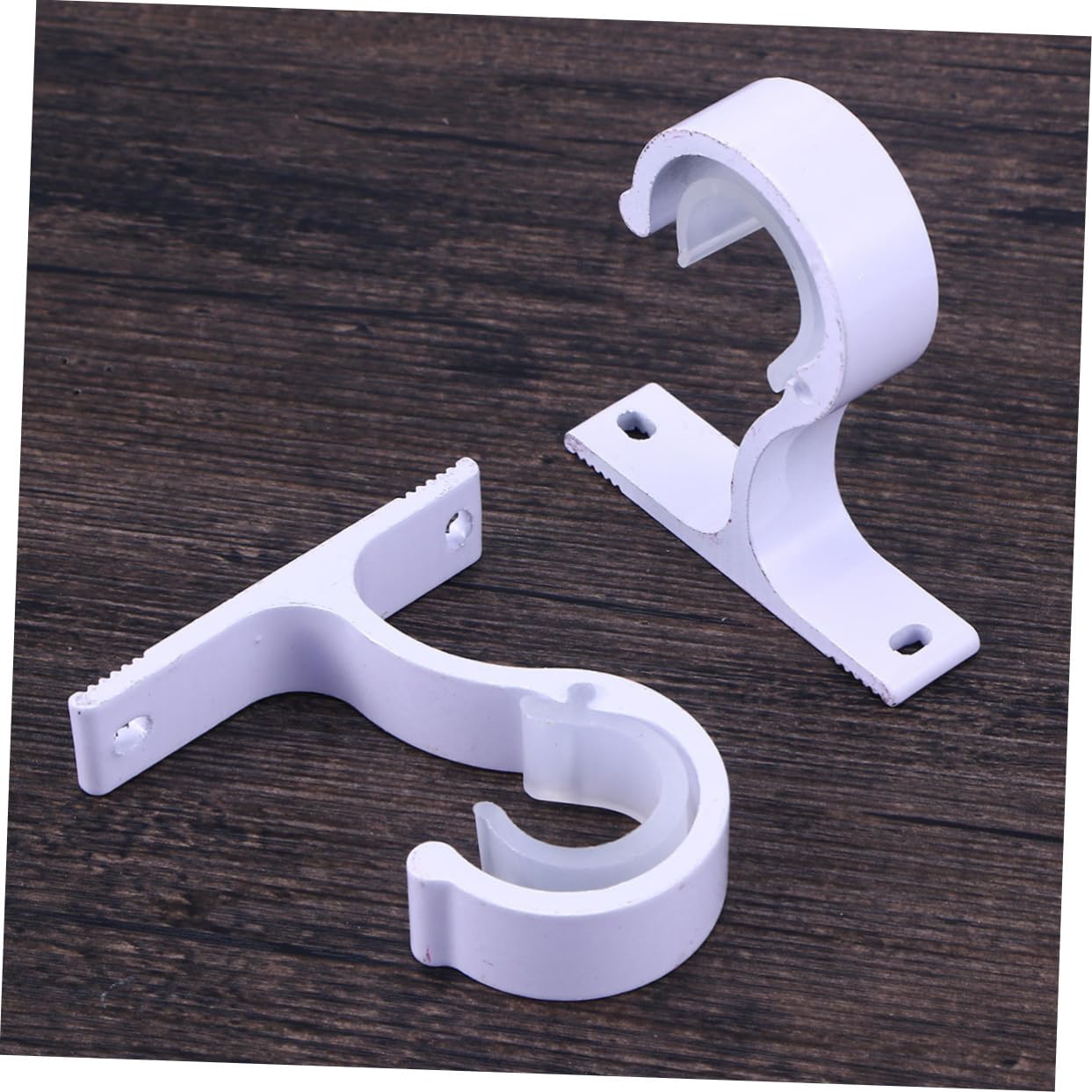 Support de Tringle à Rideaux 2 Pièces en Alliage D’aluminium Renforcé