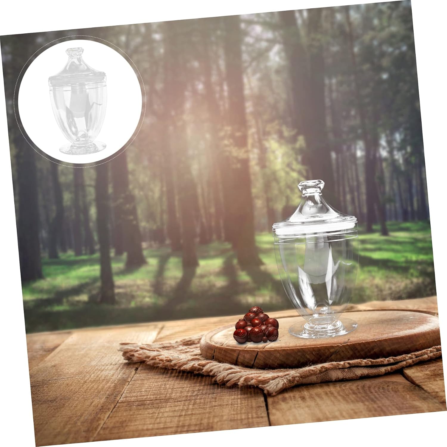 Transparent Candy Storage Cup Lid Jar for Party Favors Showers and Home Organization for Sweets Chocolates and Snacks Easy to Personalize Decor