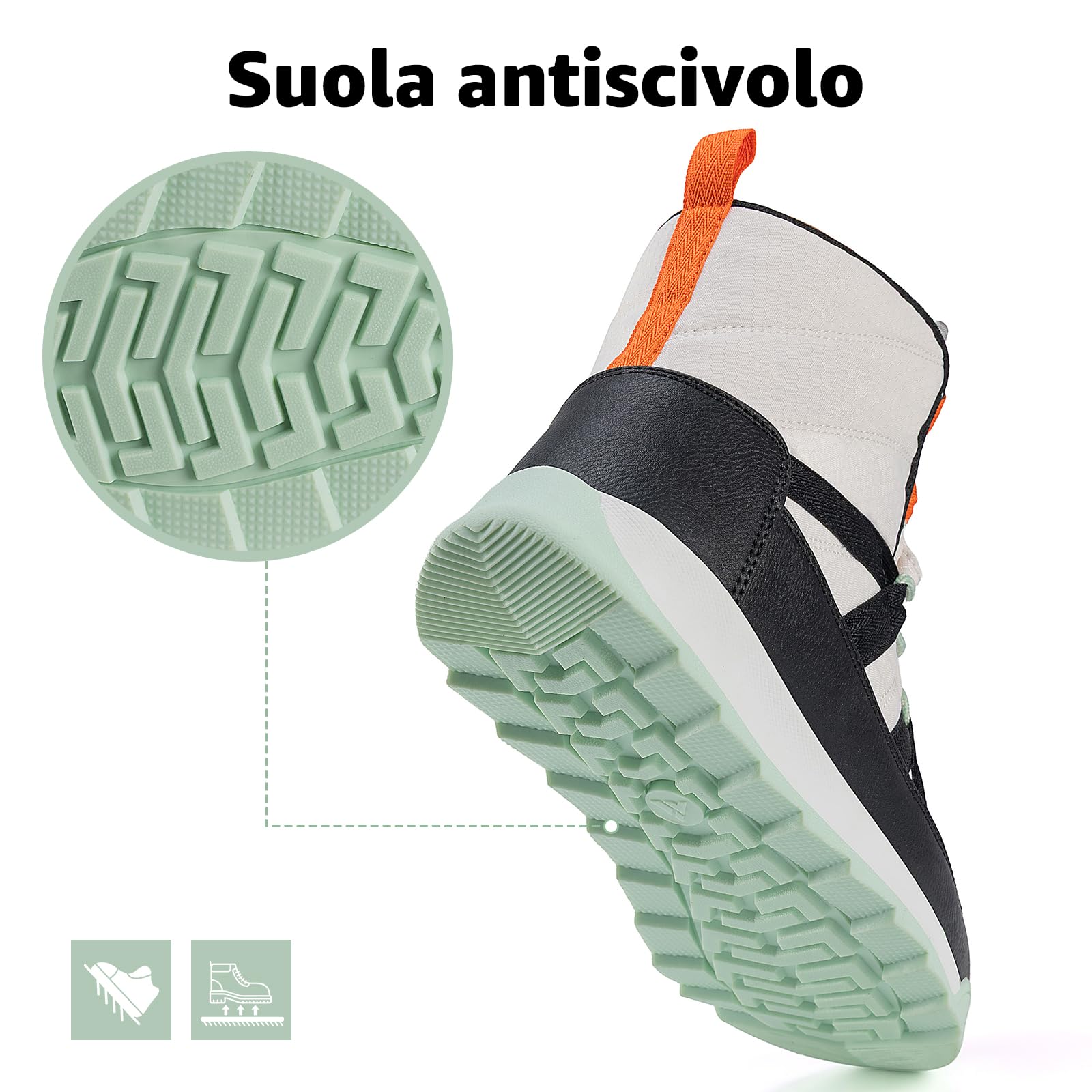 Mishansha Stivali da Neve Donna Antiscivolo Caldi Scarpe Invernali Comfort Gr.36-42