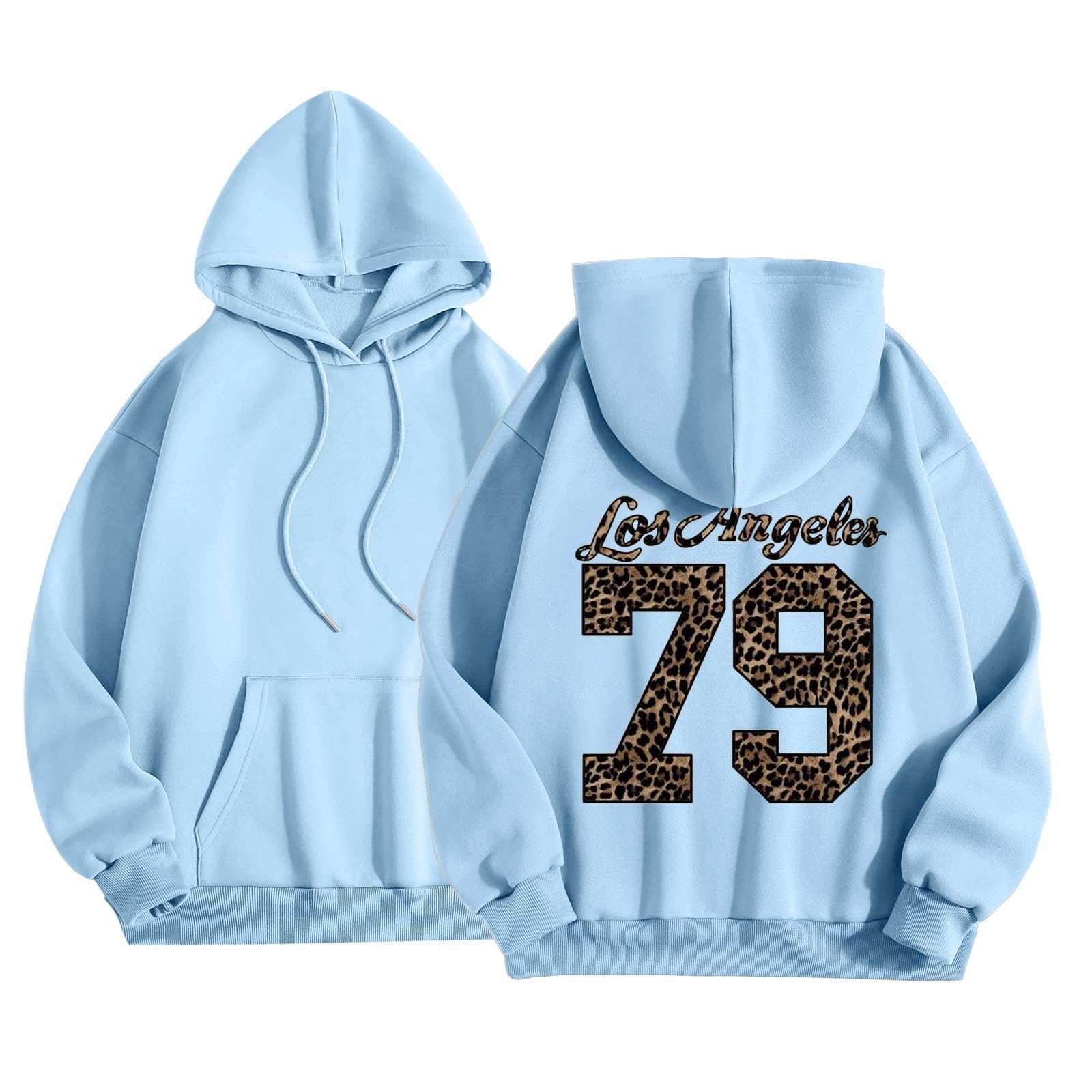Sweat à capuche femme ample décontracté imprimé pour l'automne