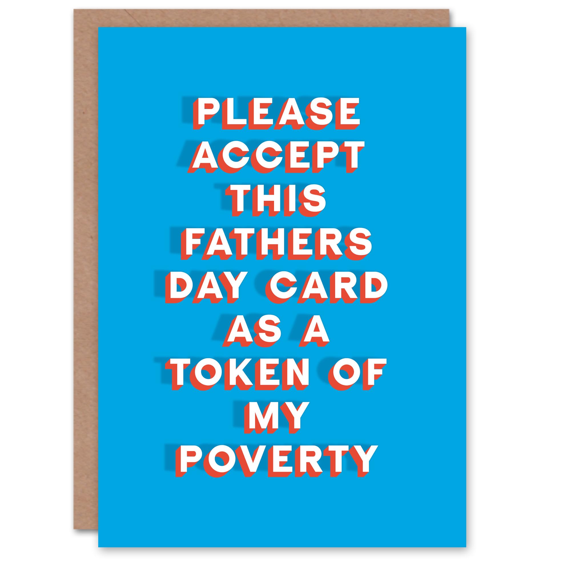 Artery8 Men's Father's Day Greeting Card - Funny Joke - Blue