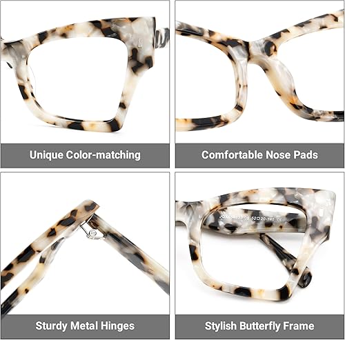 Miniatura 10 de Zeelool Elegante marco de gafas de mariposa con lente transparente sin receta para mujeres ZJGX654633