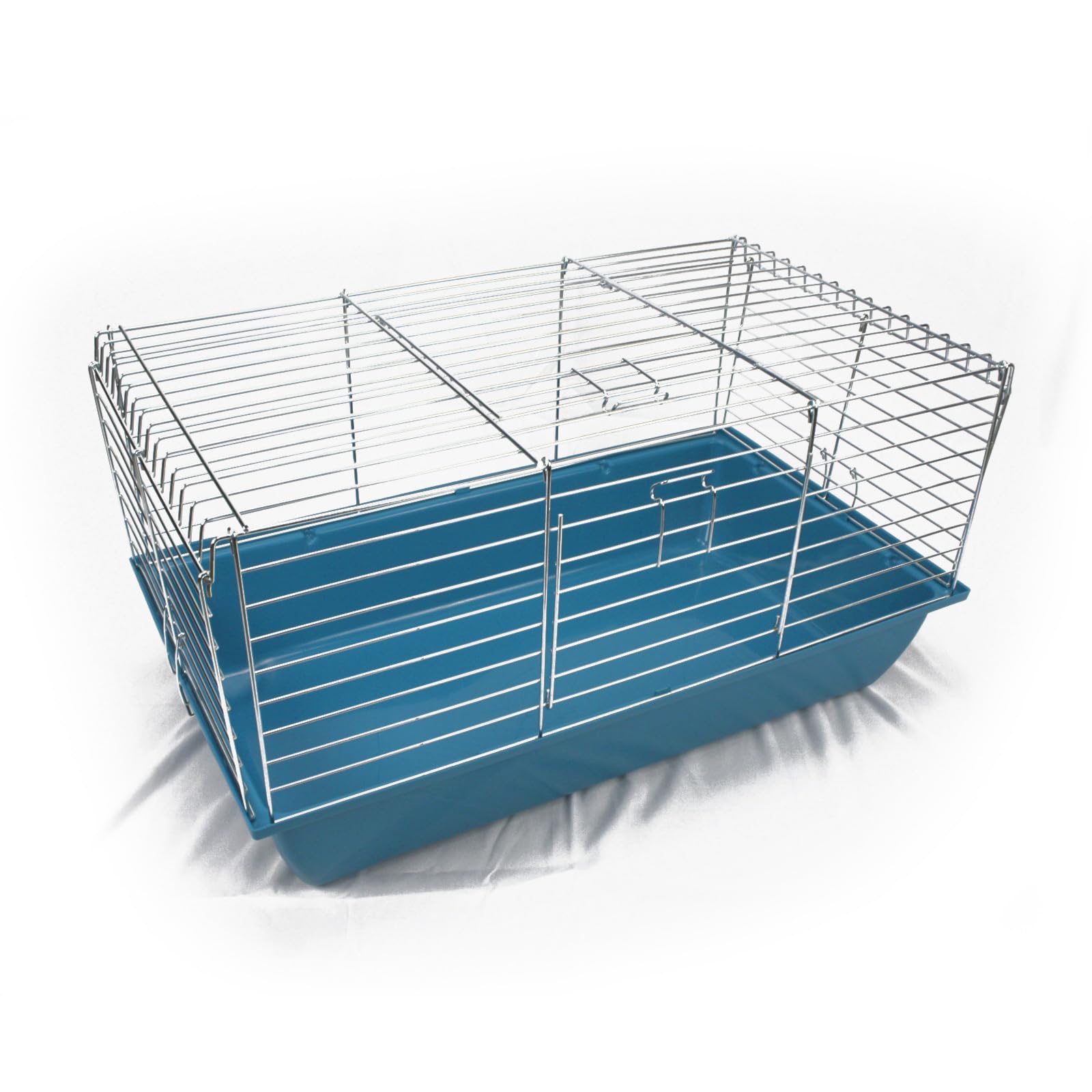 ZooPaul Hasenkäfig komplett mit Gitter 78x47x37cm (Petrol)