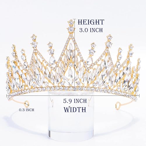 Miniatura 4 de Didder Tiaras y coronas para mujer, tiara dorada, corona gótica de Halloween, corona de graduación, coronas de reina para mujer, tiaras de princesa