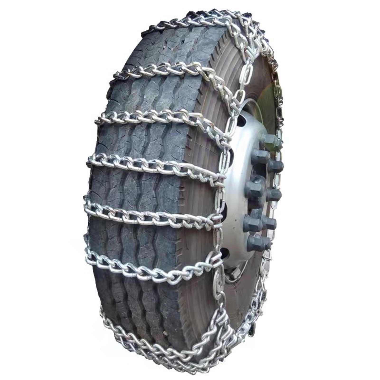YAGOLD Tire Traction-2pcs Snow Chains for Semi Trucks Snow Chains for Tires Universal Metal Tire Chains for SUV Trucks Pickup Trucks Semi Trucks Van Trucks ATV Light Truck 225/75R17.5 9mm 285/80R22.5