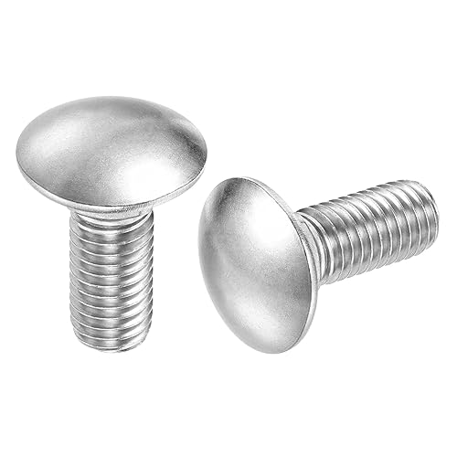 Miniatura 4 de uxcell Perno de carro de 12-13x1-14" Cuello cuadrado de cabeza redonda Acero inoxidable 304 5pcs