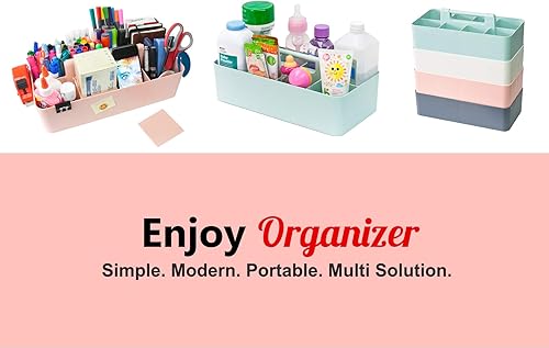 Miniatura 7 de Enjoy - Organizador de almacenamiento de escritorio de oficina con 8 compartimentos, caja de bricolaje, soporte remoto para cosméticos para lápices,