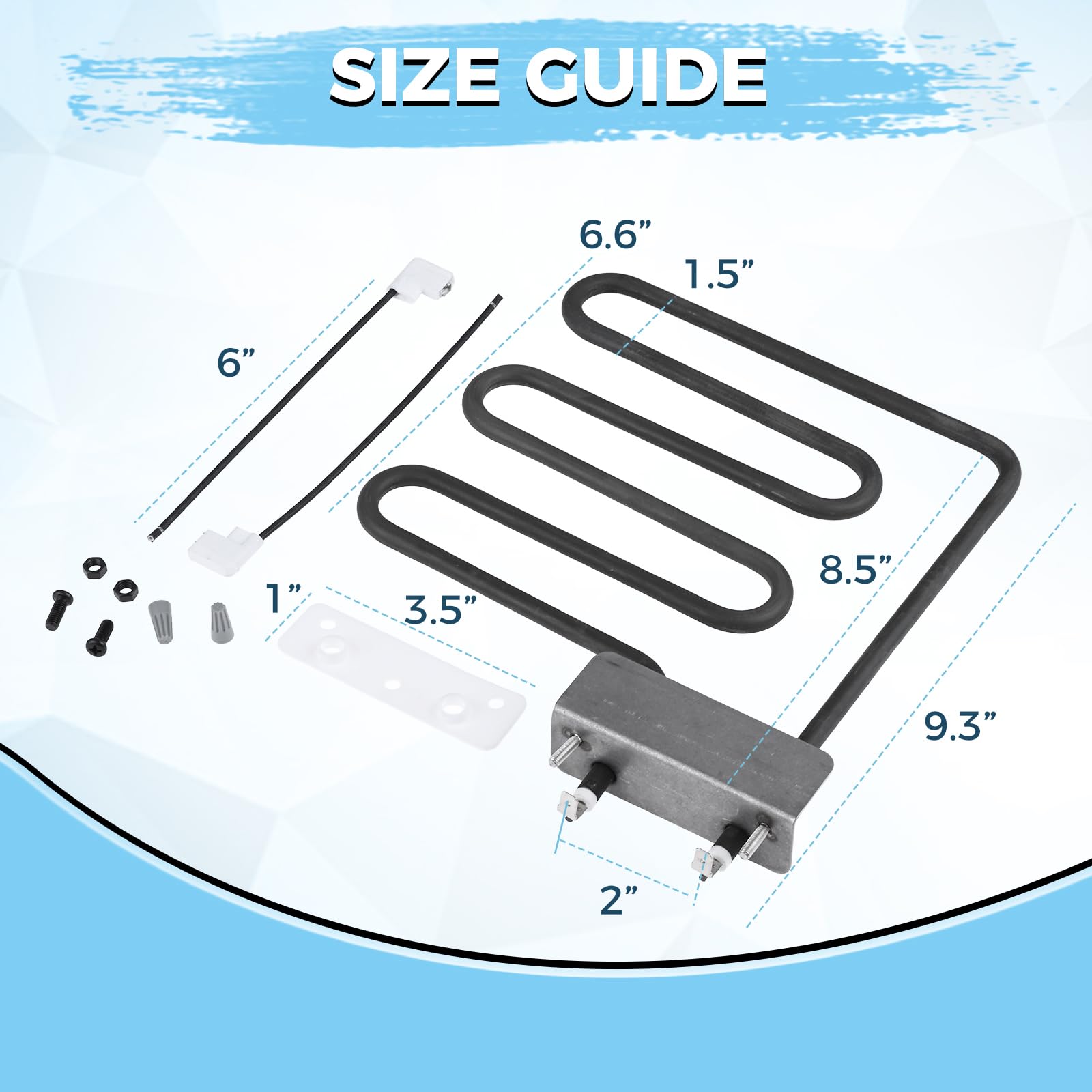 Kit de elementos calefactores para ahumadores de 1200 vatios de repuesto para ahumadores eléctricos digitales Masterbuilt de 40 pulgadas, reemplazo 9907120027 o FDES402103 5