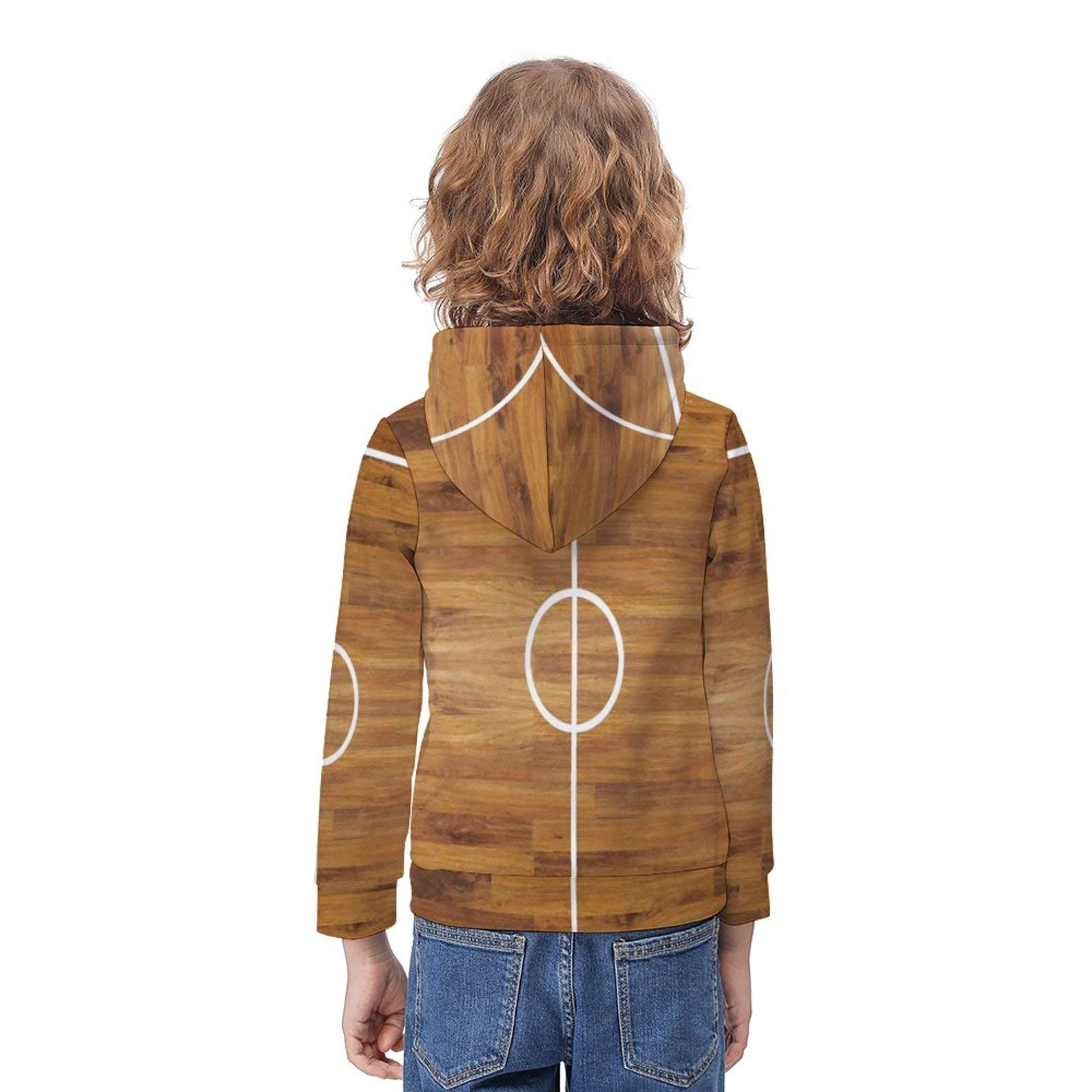 Sudadera con capucha para niños con estampado clásico para adolescentes unisex, Basketball Court, XX-Large, Basketball Court, XXL