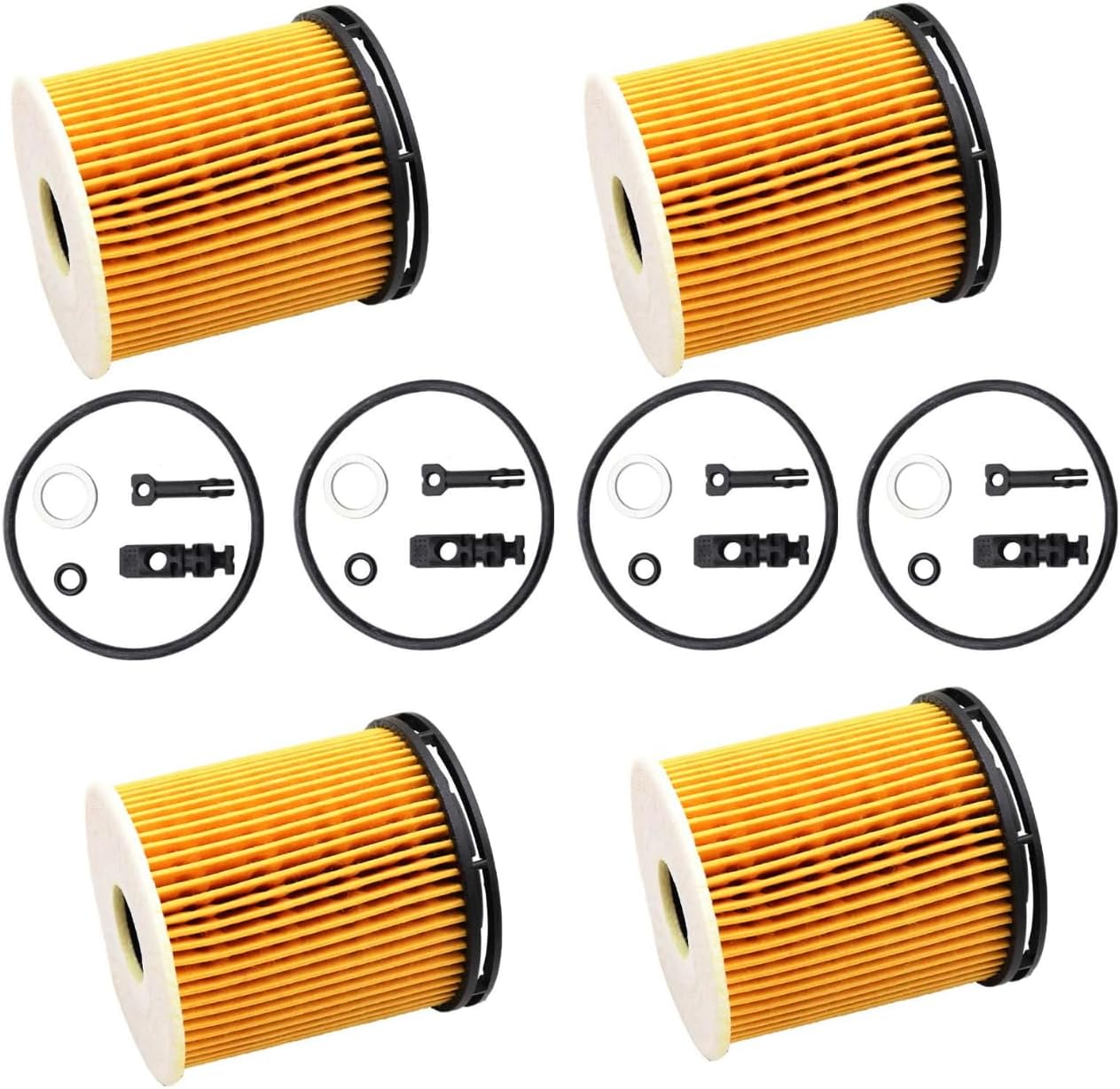 GXARTS 4PCS Oil Filter Pack w/Seals Replacement 263502M000
